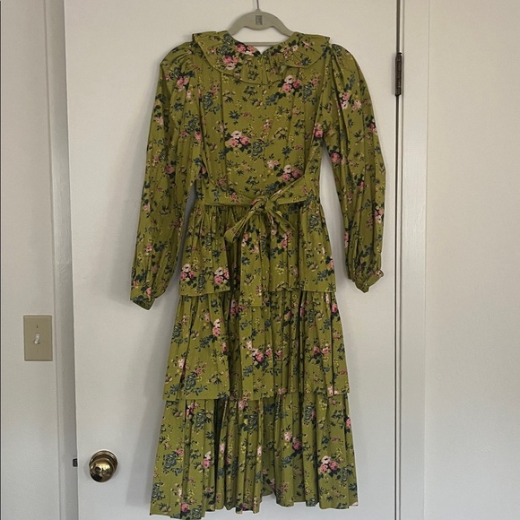 Batsheva + Laura Ashley Floral Green Dress - Picture 3 of 7